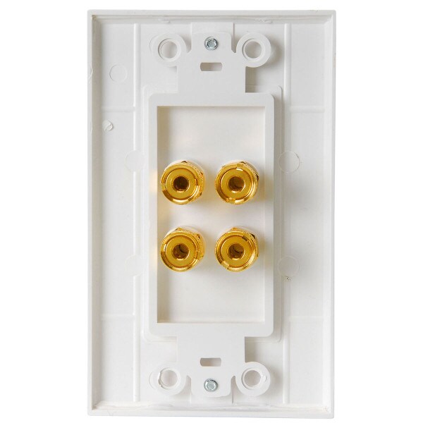 Main product image for Audtek WP-4B Wallplate Four Banana/Binding Post 261-354